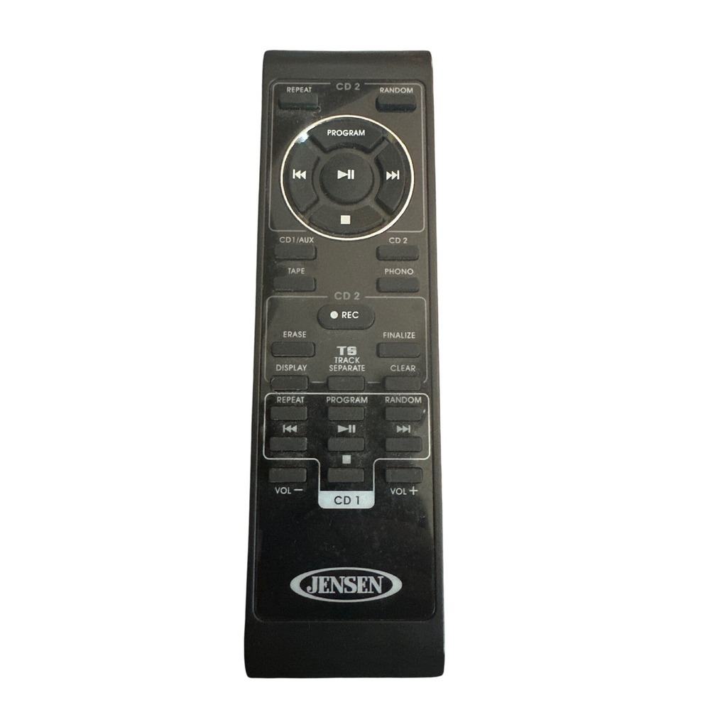 Jensen Replacement Remote Control for CD Player Audio System Black Handheld